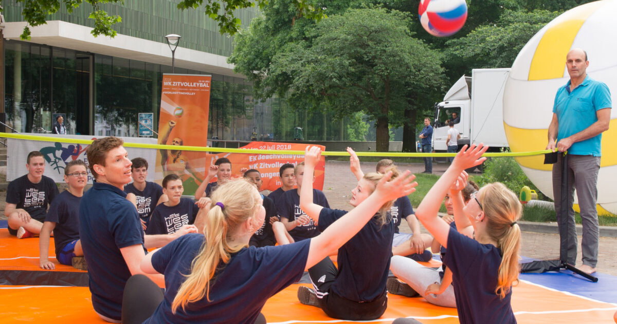 Mobiel zitvolleybalveld