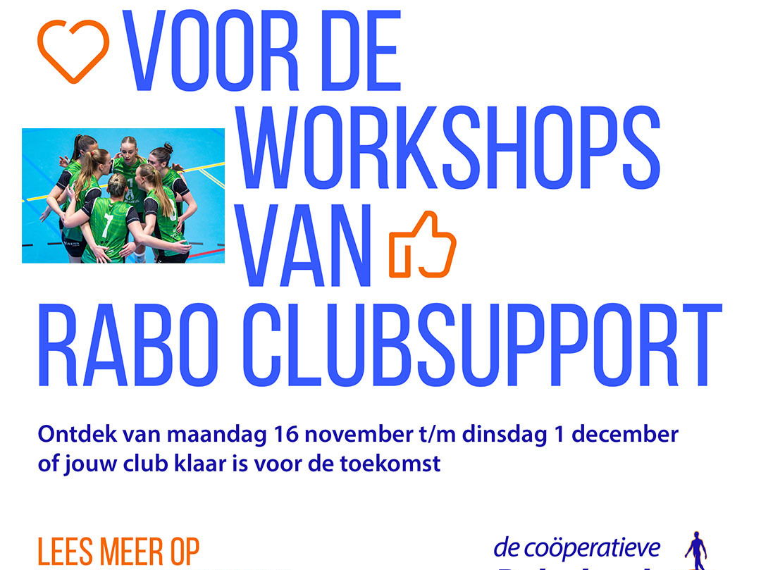 Meld je aan voor de workshops van Rabo ClubSupport!