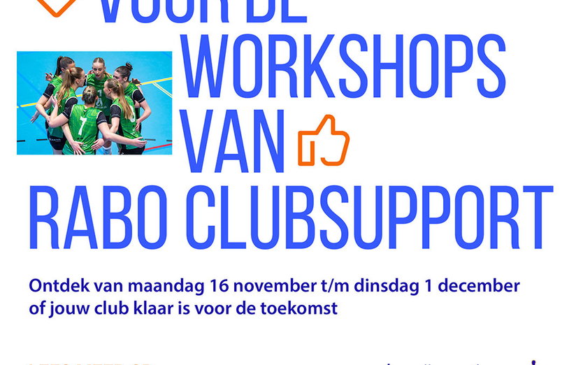 Meld je aan voor de workshops van Rabo ClubSupport!